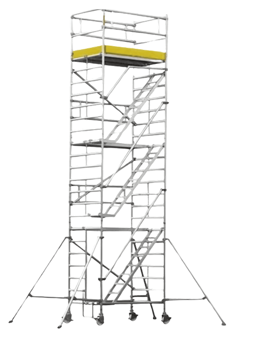 aluminum scaffolding stairway